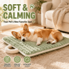 Washable Dog Mat with Carry Handle, Soft Plush Quilted Dog Bed Mat, Portable Crate Pad and Kennel Liner for Floor, Sofa, Car and Travel
