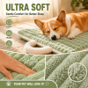 Washable Dog Mat with Carry Handle, Soft Plush Quilted Dog Bed Mat, Portable Crate Pad and Kennel Liner for Floor, Sofa, Car and Travel