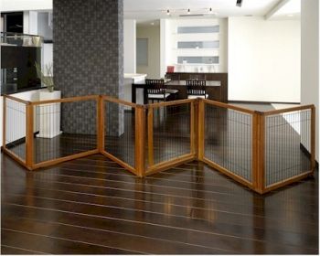 6 Panel Convertible Elite Pet Gate (Option: BLACK)